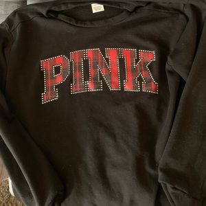 2/$30**** Bling VS pink crew neck